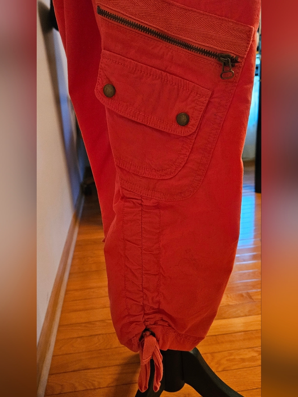 XCVI Cropped Salmon Cargo Pants - Picture 6 of 16